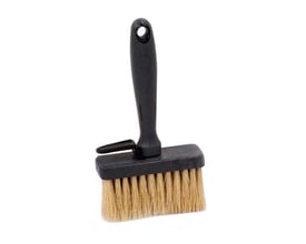 Roliba syrekost med 120 mm bredde og stive naturfibre samt et sort soft-grip håndtag med ophængshul.