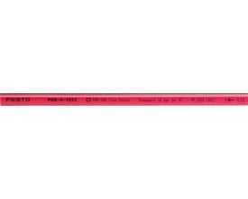 Festo trykluftslange PUN-H-12x2 i transparent rød, med trykt information om mærke og model på slangen.