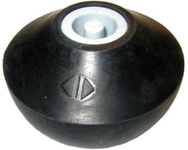 Universal gummibold i sort gummi til Gustavsberg toiletter, med hvid kerne og symboler på siden.