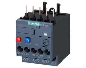 Siemens Sirius 3RU termorelæ med indstillingsområde 0,28-0,40A og skruetilslutning til motorbeskyttelse i størrelse S00.