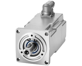 Siemens Simotics S-1FK2 HD servomotor med holdebremse og IP64 beskyttelse, vist fra siden.