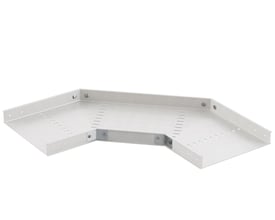 Wibe Mita hjørnestykke 90° i CT50 serien, 300 mm langt, fremstillet i R3 PC1 materiale med synlige nitter og samlinger.