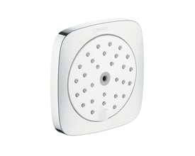 Hansgrohe PuraVida sidebruser 100 med hvid og krom overflade og synlige dyser. Et enkelt stykke produkt vises isoleret.