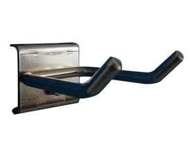 Maskinfabrikken Universal dobbelt værktøjskrog med 45 mm længde, 35 graders vinkel og 6 mm krogdiameter i sølvfarvet metal.