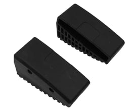 Telesteps gummifødder kit til stabiliseringsbar, lavet af sort gummi med rillet mønster for bedre greb.