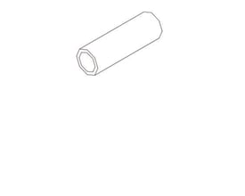 Eaton rørstift 220J1101 med 4 mm diameter, vist som en linjetegning på hvid baggrund.