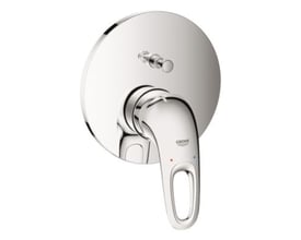 GROHE Eurostyle krom forplade med 1-grebs betjening til kar/brus med 46mm keramisk patron og blank overflade.