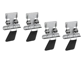 Fire SG Armaturen Sense Line festefjærer i metal og sort plast, designet til T-profil lofter.