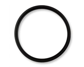 En sort Unico tætningsring med en ydre diameter på 40 mm, vist isoleret på en hvid baggrund for afløbssystemer.