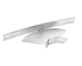 Lauritz Knudsen justerbar hjørne til ZM kabelbakker, 100x60 mm og 1 mm tykkelse, med Zinc+ overflade i stål.