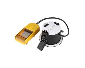Bagside af SLV Universal Downlight DL med 7W, der viser ledningsføring og justeringsmuligheder for lysstyrke.