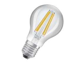 Ledvance LED standard filament lyskilde med E27 sokkel, klar glas og synlige filamenter, der giver varmt lys.