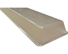 Lumitech mat diffuser PC super 118/218, professionel, med aflang, let buet skærm og afrundet ende set skråt.