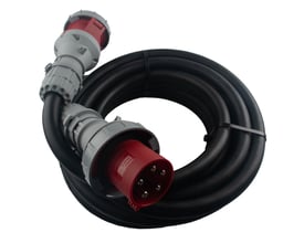 15 meter langt VAERK CEE 5P forlængerkabel med 5G16 H07RN-F kabeltype, 63A og IP67-klassificering.