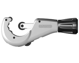 Ironside rørskærer til Inox, 3–45 mm, set fra siden med gråt skærehoved og sort drejehåndtag.