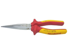 Ironside spidstang på 200 mm med lange, lige kæber og røde og gule VDE-greb til 1000 V.