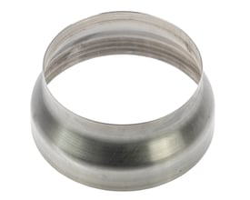 Nordic Quality metal overgang til ventilation, med en diameter på 127 mm til 152 mm, sølvfarvet og skinnende.