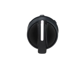 Schneider Electric Harmony drejegreb med kort sort greb og hvid markering, 3 faste positioner, plast. Frontmonteret.