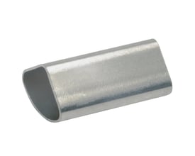 Klauke muffe til sektorledere 150 mm², DIN-udgave, fremstillet af galvaniseret fortinnet kobber med en afrundet form.