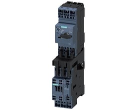 Siemens 3RA2 DS S0-lastføder til motor med drejeknap og klemmer, til 4,5–6,3 A og 24 V DC.