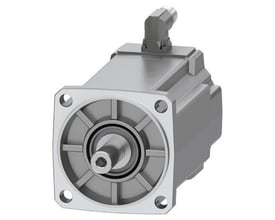 Siemens Simotics S-1FK2 HD servo motor med 5 Nm drejningsmoment og cylindrisk aksel, vist med drejet stik.