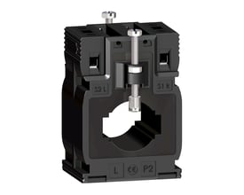 Schneider Electric PowerLogic strømtransformer 300/5A KL1, 7VA med monteringsskrue og terminalmærkninger.