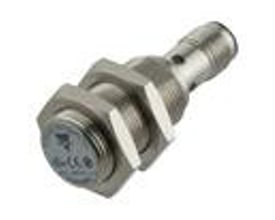 Carlo Gavazzi induktiv M18-aftaster med metalhus og gevind, 8 mm rækkevidde, model MS ICB18S30F08M1IO.