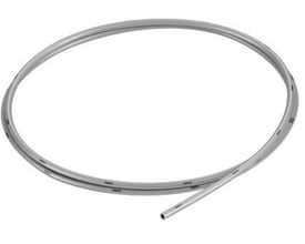 Festo trykluftslange PAN 10X1,5 i sølv med en udvendig diameter på 10 mm, vist snoet på hvid baggrund.