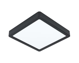 EGLO Fueva-Z loftlampe i sort stål med en kvadratisk form på 210x210 mm, der giver et moderne udseende.