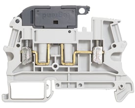 Legrand Viking 3 afbryderklemme i grå plast med messing terminaler til 2.5mm2 ledning og synlig skruefastgørelse.