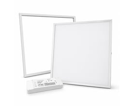V-TAC 60 x 60 Troldtekt LED-panel med hvid ramme, fjedre og dæmpbar driver i et komplet sæt.