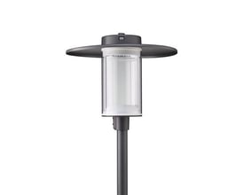 Philips Lighting Cityclassic BDP512 parklygte i grå aluminium med symmetrisk optik, 3000lm og varmt hvidt lys.