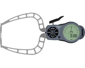 Digital skydelære fra Mitutoyo, 0-30mm, med hårdmetal kugle og IP67 klassificering, viser nulstilling på display.