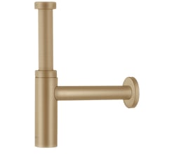 Hansgrohe Flowstar S designvandlås i børstet bronze, fremstillet af messing og med justerbar vægafstand.