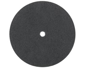 Tyrolit presset kompakt-skive 152x6x12,7mm, 6 C fine, grå vliesmateriale med centerhul.