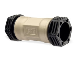 IMI TA 16 mm PRK samlemuffe i messing vist på hvid baggrund, med markeringer "PRK" og "TA" tydeligt synlige.