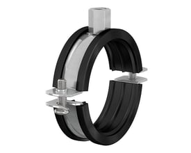 Flamco BSI-WH universalrørbøjle til rør 50-55 mm med lyddæmpende EPDM-gummibånd og M8/10 gevind.