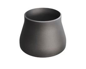 Konisk reduktion i P235GH stål med dimensionerne 219,1/6,3 x 159,0/4,5 på en hvid baggrund.