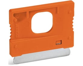 Enkel Wago WSB lynmærkesystem holder i orange plast med en metalindsats.