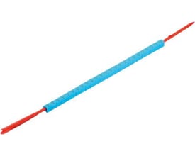 Weidmüller CLI R 02-3 BL/SW blå ledningsmærker på dorn, egnet til 0,5-1,5mm² ledninger og 1,0-3,0mm diameter.