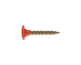 EJOT gipsskrue til træ og stål, 3,9 x 40 mm, båndet med rødt skruehoved, set fra siden.