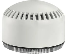 Sirena M-Line elektronisk sirene SIR-E, hvid med ventilationsåbninger og klar bund, ideel til advarsler og alarmer op til 105 dB.