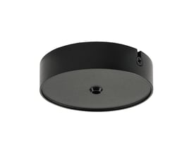 SG Armaturen Bell pendel loftboks i sort stål med flad baldakin, diameter 102 mm, højde 25 mm.