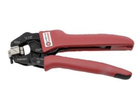 Elpress PEB0116RS tang med røde håndtag og drejelige kæber til presning af terminalrør.