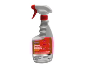 PEST-STOP universal insektspray 750 ml flaske med rød pumpehåndtag og grå flaske, dekoreret med billede af forskellige insekter.