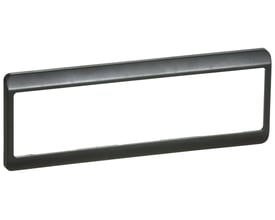 Lauritz Knudsen OPUS 66 kombi ramme til 3 moduler i koksgrå med en bredde på 180 mm, præsenteret horisontalt.