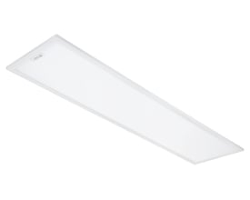 SG Armaturen Sense Pro Connect 300x1200 LED-panel i hvid med integreret trådløs sensor og diffust lys på hvid baggrund.
