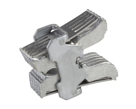 Schneider Electric koblingsforbindelse til chassis, type cluster, fremstillet af metal med takket overflade.