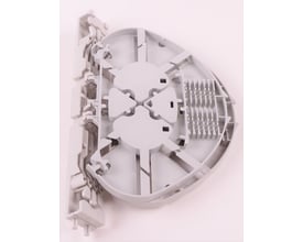 CommScope FIST splicekassetter SOSA2, grå plastkonstruktion med to sektioner, hver med plads til 12 splejsninger.