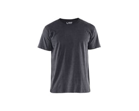 Blåkläder Workwear T-shirt i sortmeleret design, størrelse M, fremstillet af bomuld og polyester med logo i nakken.